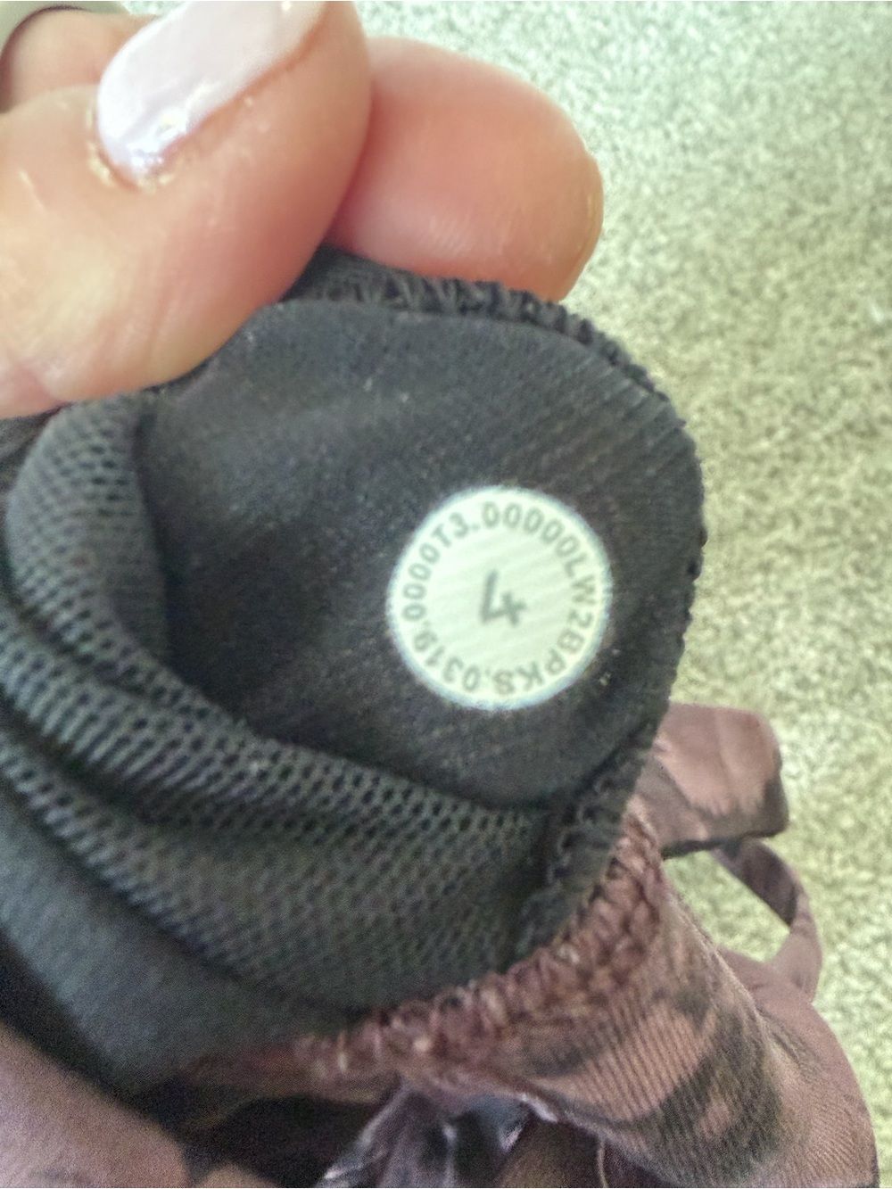 lululemon Long-Line Energy Bra in Antique Bark Floral Black - 4 - Picture 5 of 5